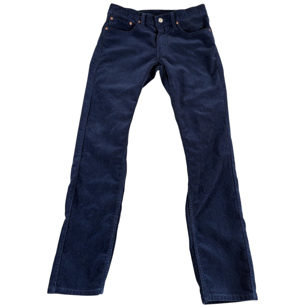 Levi's 511 Slim Fit Corduroy Pants Mens 32x32 Navy Blue Premium Heritage Cords
